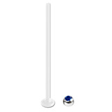 Bioflex Labrets with Titanium Jewelled Balls (formerly PTFE) 1.2mm, 25mm, 3mm, Capri Blue.