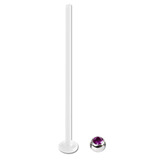 Bioflex Labrets with Titanium Jewelled Balls (formerly PTFE) 1.2mm, 25mm, 3mm, Purple.