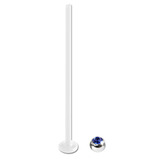 Bioflex Labrets with Titanium Jewelled Balls (formerly PTFE) 1.2mm, 25mm, 3mm, Sapphire Blue.