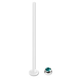 Bioflex Labrets with Titanium Jewelled Balls (formerly PTFE) 1.2mm, 25mm, 3mm, Turquoise.