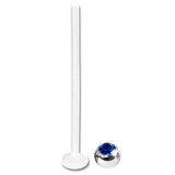 Bioflex Labrets with Titanium Jewelled Balls (formerly PTFE) 1.6mm, 25mm, 4mm, Capri Blue.