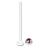 Bioflex Labrets with Titanium Jewelled Balls (formerly PTFE) 1.6mm, 25mm, 4mm, Fuschia.