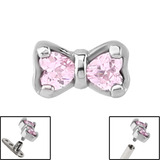 Steel Jewelled Bow for Internal Thread shafts in 1.6mm. Also fits Dermal Anchor - SKU 27924