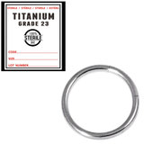 Sterile Titanium Smooth Segment Rings - SKU 28002