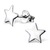 Sterling Silver Star Ear Stud Earrings 6.8mm Star - 1 Pair - alternative image