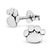 Sterling Silver Cute Paw Print Ear Stud Earrings - SKU 28038