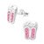 Sterling Silver Jewelled Ballet Shoes Ear Stud Earrings - SKU 28041