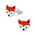 Sterling Silver Fox Ear Stud Earrings - SKU 28042