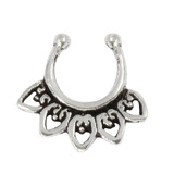 Sterling Silver Clip On Septum Rings SC2, 1.2mm, 6mm, One Ring only.