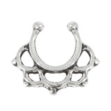 Sterling Silver Clip On Septum Rings SC4, 1.2mm, 7mm, One Ring only.