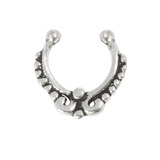 Sterling Silver Clip On Septum Rings SC5, 1.2mm, 7mm, One Ring only.