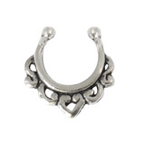 Sterling Silver Clip On Septum Rings SC7, 1.2mm, 7mm, One Ring only.