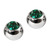 Titanium Threaded Jewelled Balls 1.6x5mm Mirror Polish metal, Dark Green Gem. Pack of 2 balls. - alternative image