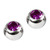 Titanium Threaded Jewelled Balls 1.6x5mm Mirror Polish metal, Purple Gem. Pack of 2 balls. - alternative image