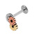 Steel Labret with Cast Steel Steampunk 1.2mm - SKU 28236