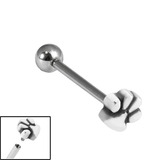 Titanium Internally Threaded Micro Barbells 1.2mm - Paw Print 1.2mm, 10mm