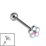 Titanium Internally Threaded Micro Barbells 1.2mm - Daisy Flower 1.2mm, 12mm