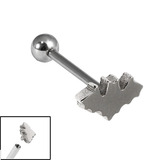 Titanium Internally Threaded Micro Barbells 1.2mm - Bat 1.2mm, 6mm