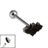 Titanium Internally Threaded Micro Barbells 1.2mm - Black Bat 1.2mm, 8mm