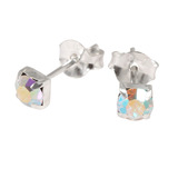 Silver Claw Set Crystal Studs 3mm and 4mm gem (ST8CS) 3mm, Crystal AB(ST83-CS)