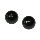 Black Steel Threaded Balls 1.6mm, 3mm (2 balls)