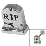 Steel Threaded Attachment - 1.2mm Cast Steel RIP Headstone - SKU 28451