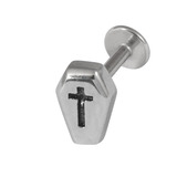 Steel Labret with Coffin Attachment 1.2mm - SKU 28551