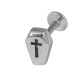 Steel Labret with Coffin Attachment 1.2mm - SKU 28553