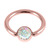 Rose Gold Steel Jewelled Ball Closure Ring (BCR) 1.2mm - SKU 28615