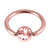 Rose Gold Steel Jewelled Ball Closure Ring (BCR) 1.2mm - SKU 28616
