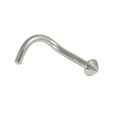 Titanium Nose Studs - Disk and Cone 1.0mm Gauge 1.0mm, 2.8mm Cone, Mirror Polish