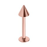 Rose Gold Steel Coned Labret 1.2mm, 8mm, 3mm
