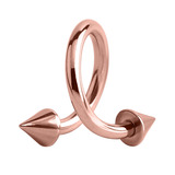 Rose Gold Steel Coned Spiral 1.2mm, 10mm, 3mm