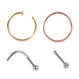 Multipack - Mixed Style Nose Piercing Set 1.0mm 1