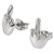 Steel Ear Stud Earrings with the Finger - SKU 28802