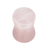 Rose Quartz Stone Double Flared Tapered Plug - SKU 28865