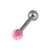 Steel Micro Barbell with Synthetic Opal Ball Single Ended 1.2mm 1.2mm, 10mm, 3mm, Pink Opal - alternative image