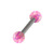 Steel Micro Barbell with Synthetic Opal Ball Double Ended 1.2mm 1.2mm, 12mm, 3mm, Pink Opal - alternative image