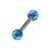 Steel Micro Barbell with Synthetic Opal Ball Double Ended 1.2mm 1.2mm, 12mm, 3mm, Blue Opal - alternative image