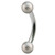 Steel Micro Curved Barbell with Steel Shimmer Balls 1.2mm - SKU 28963