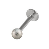 Steel Labret with Steel Shimmer Ball 1.2mm 1.2mm, 8mm, 4mm