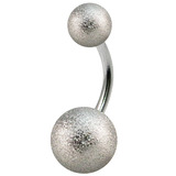 Steel Shimmer Ball Belly Bar 1.6mm with 8-5mm Balls 1.6mm, 10mm, 5mm and 8mm