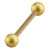 Zircon Steel Barbell with Zircon Steel Shimmer Balls 1.6mm 1.6mm, 12mm, 5mm - alternative image