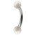 Steel Micro Curved Barbell with Synthetic Opal Balls 1.2mm - SKU 29042
