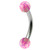 Steel Micro Curved Barbell with Synthetic Opal Balls 1.2mm - SKU 29044