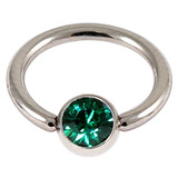 Steel Jewelled BCR 1.2mm 1.2mm, 6mm, Dark Green