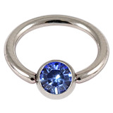 Steel Jewelled BCR 1.2mm 1.2mm, 6mm, Sapphire Blue