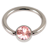 Steel Jewelled BCR 1.2mm 1.2mm, 7mm, Light Pink