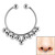 Surgical Steel Clip On Fake Piercing Septum Ring - Tribal 9 Ball - SKU 29322