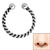 Surgical Steel Clip On Fake Piercing Septum Ring - Rope Twist - SKU 29323